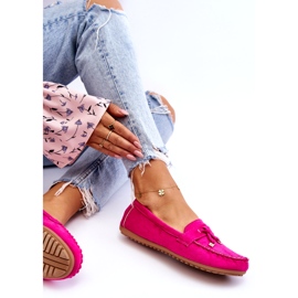 Seastar Mocasines Clásicos De Ante Con Decoración Fucsia rosado 3