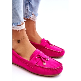 Seastar Mocasines Clásicos De Ante Con Decoración Fucsia rosado 2