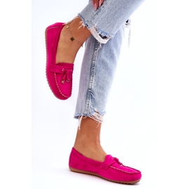 Seastar Mocasines Clásicos De Ante Con Decoración Fucsia rosado 1