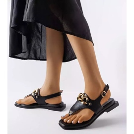 Chanclas con cadena negras de Mali negro 1