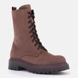 Marco Shoes botas marco de piel marrón 1 Marco Shoes botas marco de piel marrón 1