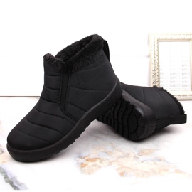 News Botas de nieve sin cordones impermeables para mujer con bandas elásticas negro Novedad 3193 3
