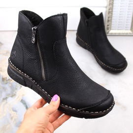 Botas de mujer cómodas con aislamiento negro Rieker 73357-00 9