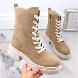 Botas camperas mujer ante aislantes camel Potocki YQ21069 marrón 1