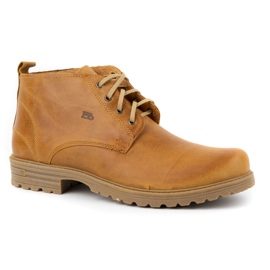 Polbut Botines hombre piel 2119 rojo naranja 2