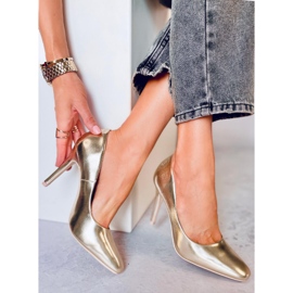 Tacones altos de mujer Karen L. GOLD dorado 1