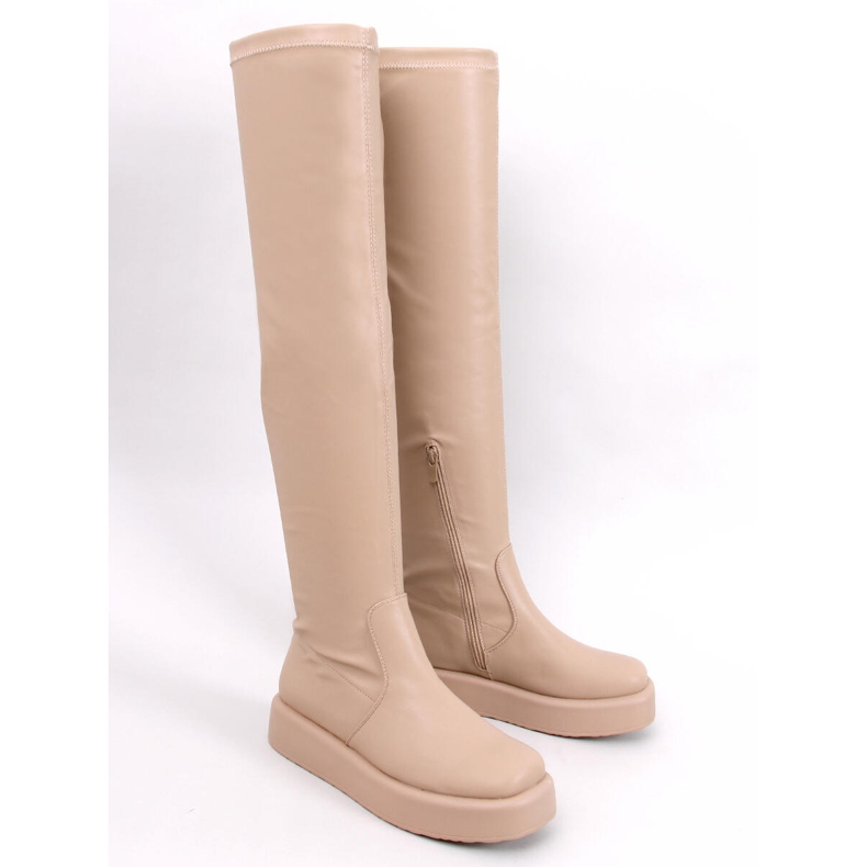 Botas Baird con suela gruesa en beige 1