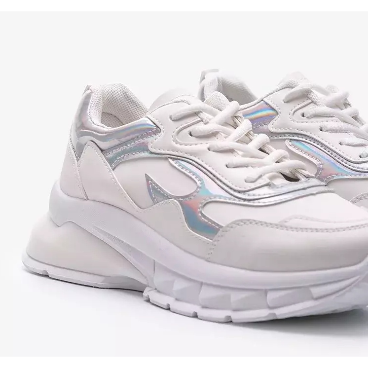 Zapatillas blancas sobre suela gruesa Kristen blanco 2