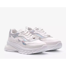 Zapatillas blancas sobre suela gruesa Kristen blanco 4
