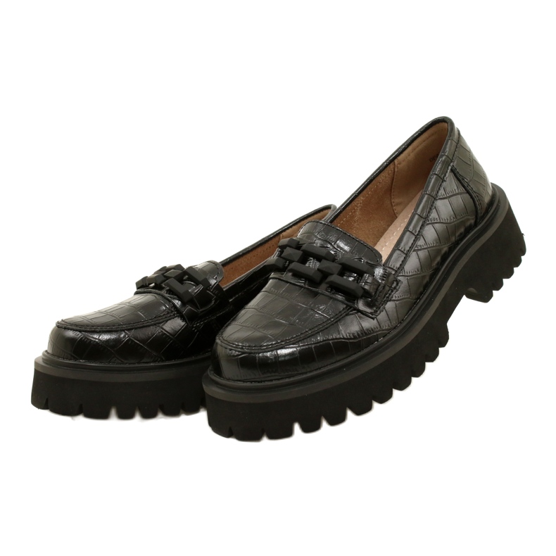 Mocasines de piel con decoración Filippo DP4792/23 BK CR negro 2 Mocasines de piel con decoración Filippo DP4792/23 BK CR negro 2