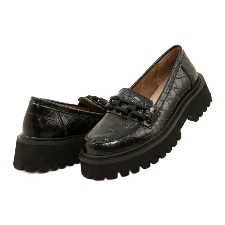 Mocasines de piel con decoración Filippo DP4792/23 BK CR negro 3 Mocasines de piel con decoración Filippo DP4792/23 BK CR negro 3