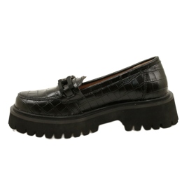 Mocasines de piel con decoración Filippo DP4792/23 BK CR negro 1