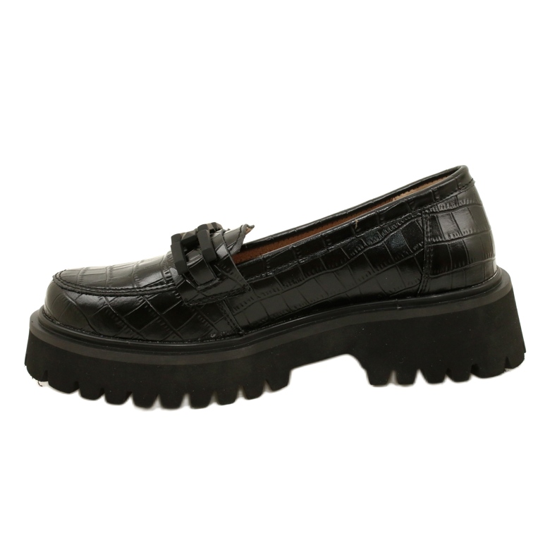 Mocasines de piel con decoración Filippo DP4792/23 BK CR negro 1 Mocasines de piel con decoración Filippo DP4792/23 BK CR negro 1