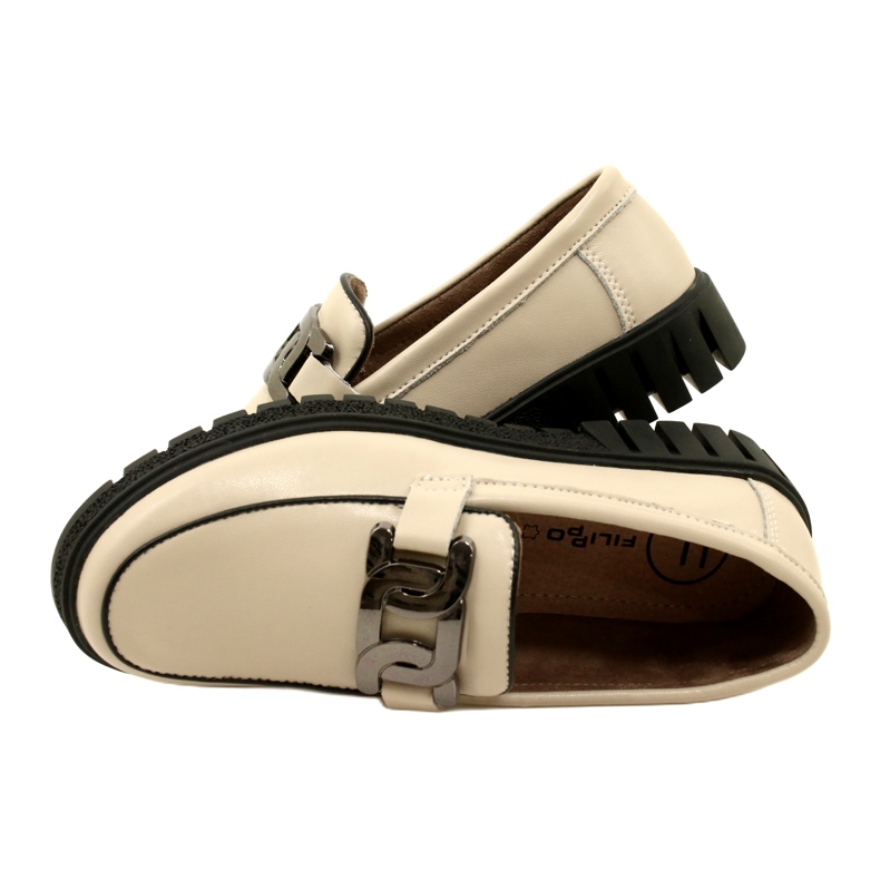 Zapatos de mujer de piel con estilo Filippo DP4728/23 BE beige 4