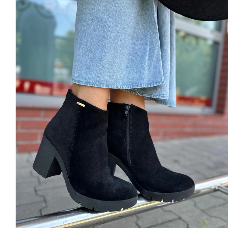 Olivier Botas aislantes de ante de mujer Riva en poste negro 2 Olivier Botas aislantes de ante de mujer Riva en poste negro 2