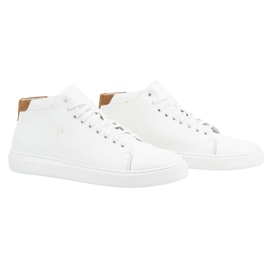Polbut Zapatos hombre piel 2110sw blanco con marrón 2