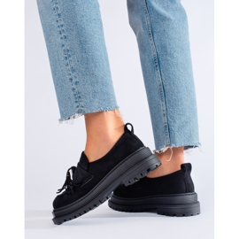 Mocasines con borlas de ante negros de Shelovet 3