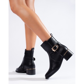 Botas negras de tacón bajo de Shelovet negro 5