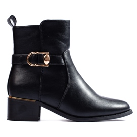 Botas negras de tacón bajo de Shelovet negro 1