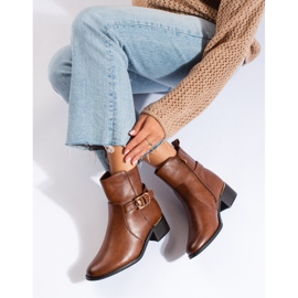 Botas tacón bajo Shelovet marrón 3