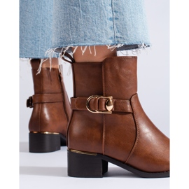 Botas tacón bajo Shelovet marrón 2
