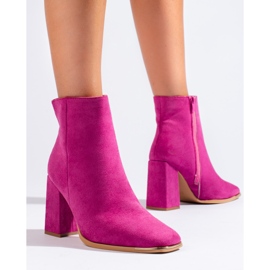 Botas de mujer fucsia en el poste Shelovet. rosa 1