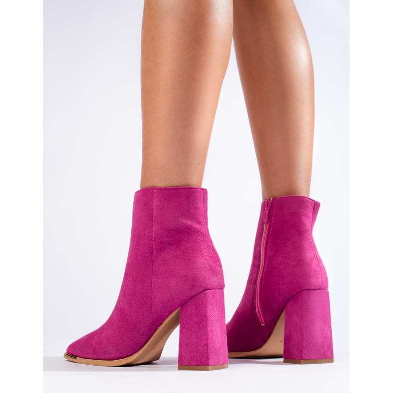 Botas de mujer fucsia en el poste Shelovet. rosa 2