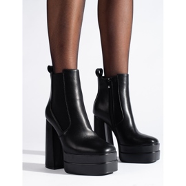 Shelovet botas de plataforma negras con banda elástica negro 3