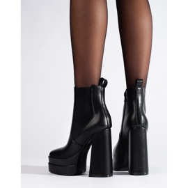 Shelovet botas de plataforma negras con banda elástica negro 4