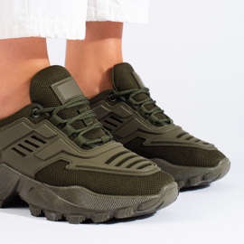 Deportivas mujer Shelovet verde oscuro 2