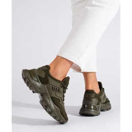 Deportivas mujer Shelovet verde oscuro 3