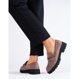 W. Potocki Mocasines de ante beige oscuro para mujer de Lords Potocki marrón 2
