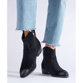 W. Potocki Botas cowboy mujer negras Potocki ante negro 1 W. Potocki Botas cowboy mujer negras Potocki ante negro 1