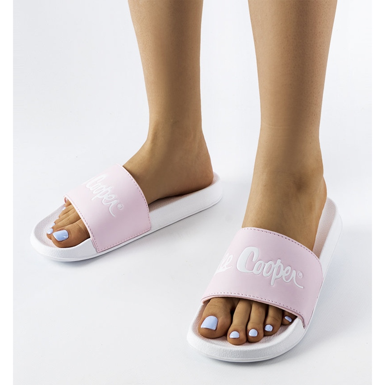 Zapatillas Lee Cooper LCW-23-42-1734L de goma rosa rosado 1