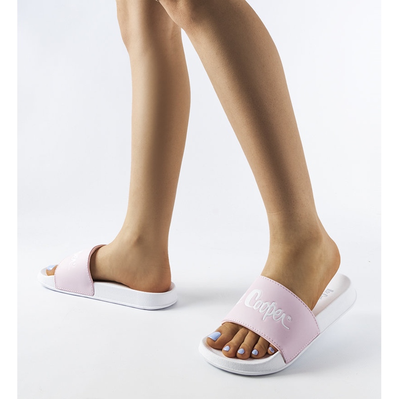 Zapatillas Lee Cooper LCW-23-42-1734L de goma rosa rosado 2