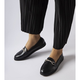 Mocasines negros con pedrería de Paola 1