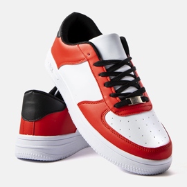 Zapatillas de hombre rojas y blancas de Cimmaron blanco 2
