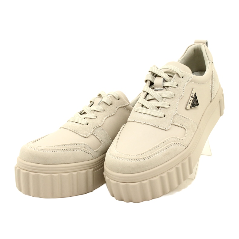 Creepers de cuero beige Filippo DP4913/23 BE beige 2