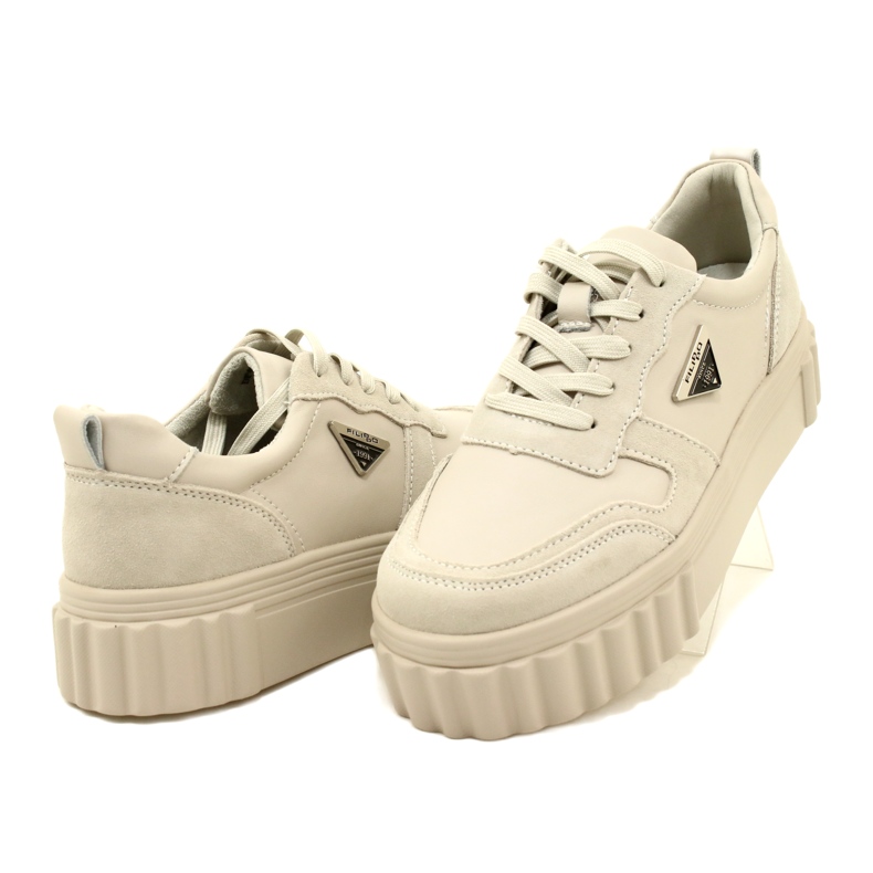 Creepers de cuero beige Filippo DP4913/23 BE beige 3
