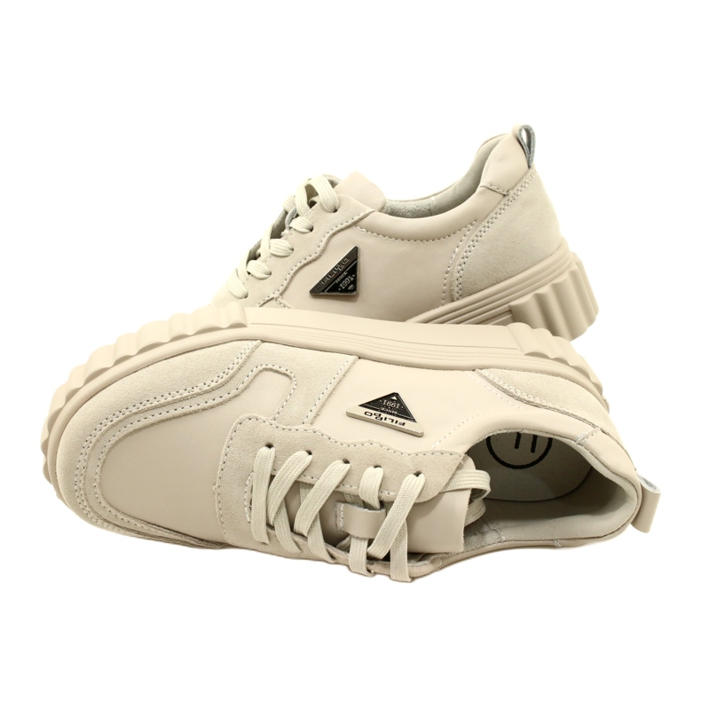 Creepers de cuero beige Filippo DP4913/23 BE beige 4