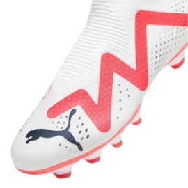 Zapatillas de fútbol Puma Future Match+ Ll FG/AG 107366 01 blancas con calcetín blanco blanco 3