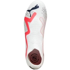 Zapatillas de fútbol Puma Future Match+ Ll FG/AG 107366 01 blancas con calcetín blanco blanco 5