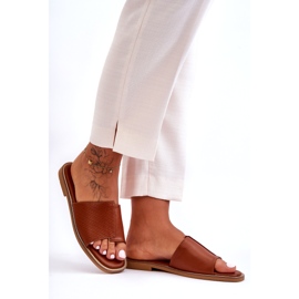 Pantuflas Mujer Harmony Piel Camel marrón 1 Pantuflas Mujer Harmony Piel Camel marrón 1