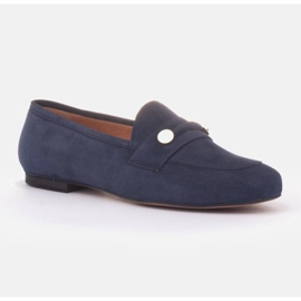 Marco Shoes mocasines dorados azul 2