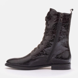 Marco Shoes Botas clásicas de tacón bajo negro 2