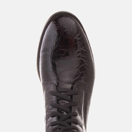 Marco Shoes Botas clásicas de tacón bajo negro 4