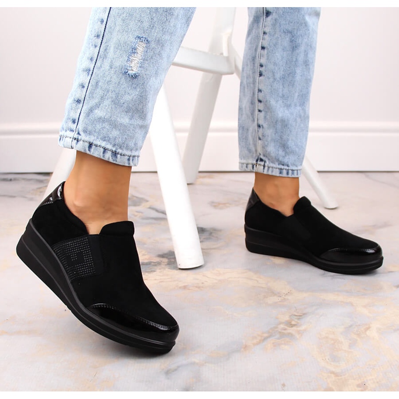 Zapatos negros con cuña de mujer de Sergio Leone 1