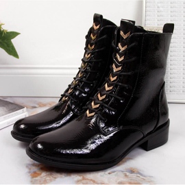 Botas de mujer con aislamiento lacado negro Jezzi ASA62-91 4