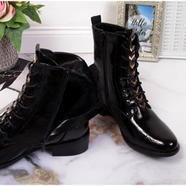 Botas de mujer con aislamiento lacado negro Jezzi ASA62-91 7
