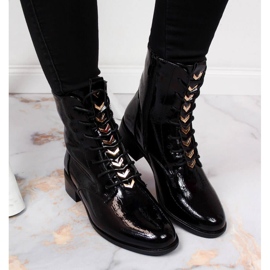 Botas de mujer con aislamiento lacado negro Jezzi ASA62-91 3